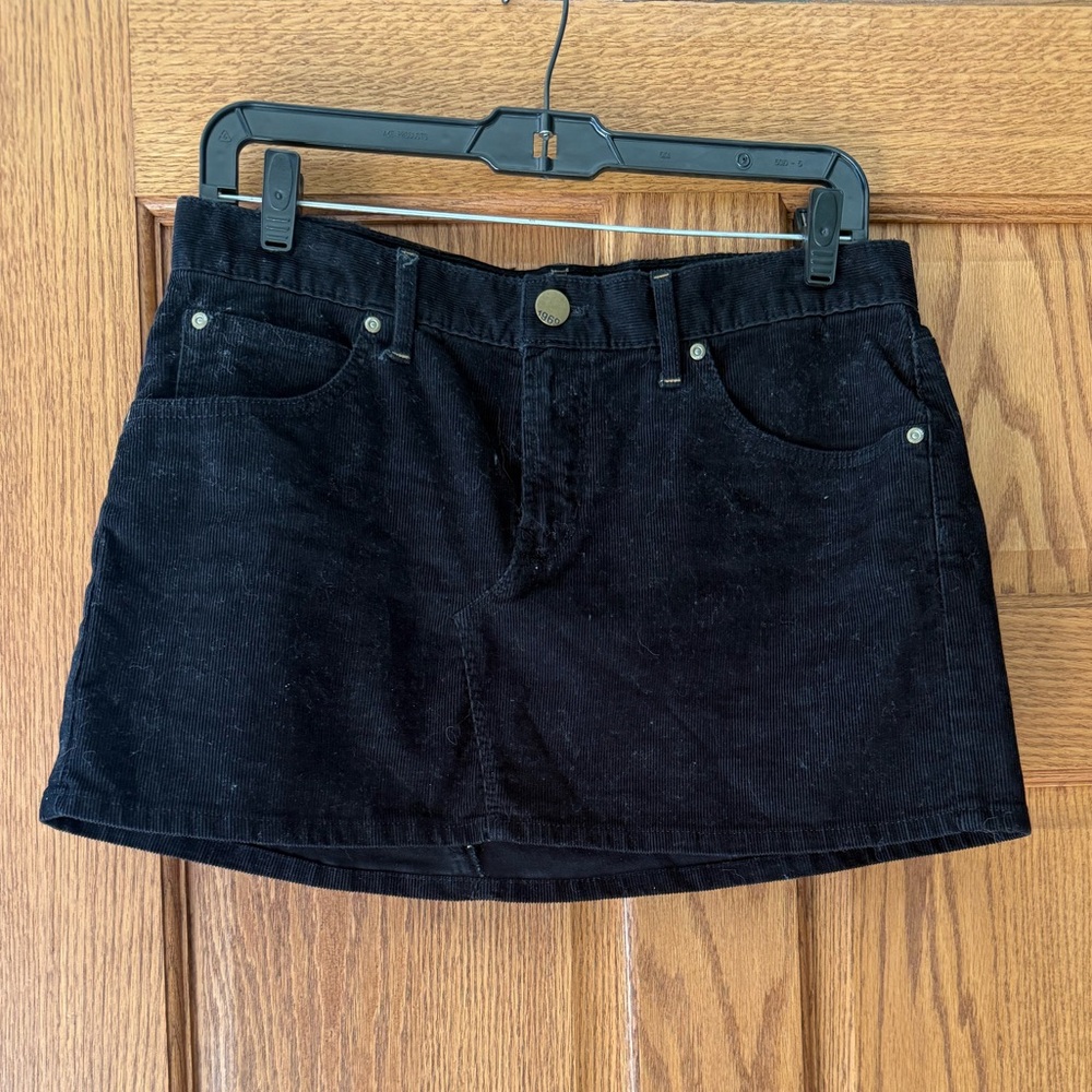 GAP Black Corduroy Mini Skirt